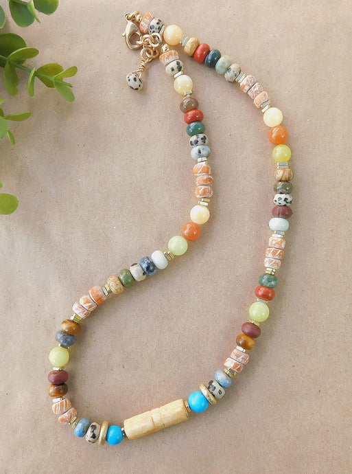 Stunning and Colorful Multi-Gemstone Necklace