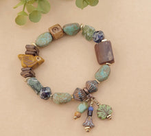 Load image into Gallery viewer, Orange Mystic Chirp Mixed Media Bracelet