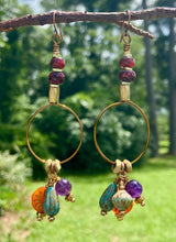 Load image into Gallery viewer, Multi-Czech Dangling Earrings