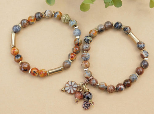 Space Agate Gemstone Bracelet