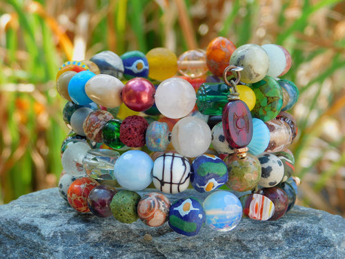 Lovely Colorful Bead Soup Bangle