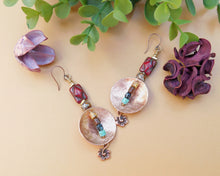 Load image into Gallery viewer, Boho Hammered Copper Disc Earrings