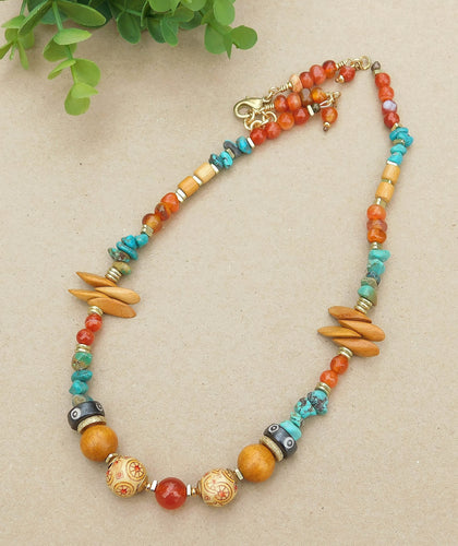 Gorgeous Turquoise and Carnelian Necklace